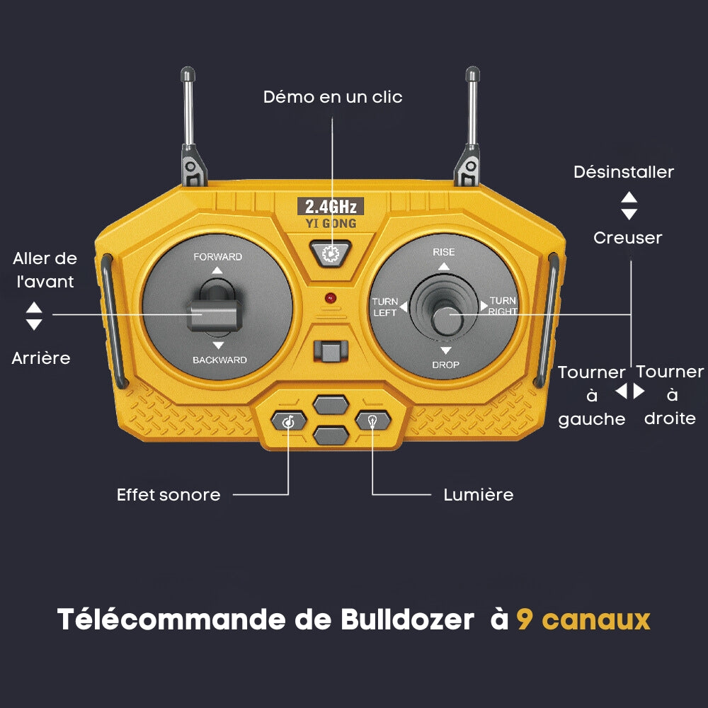 RealBuild - Jouet de Véhicule de Chantier Radiocommandé